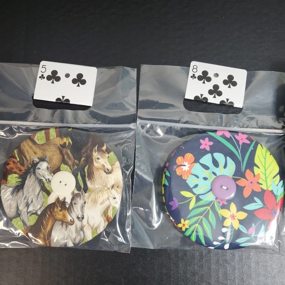 Fabric Playing Card Holder Helping Hands, Lot Of 4 + Cards, Family Game Night